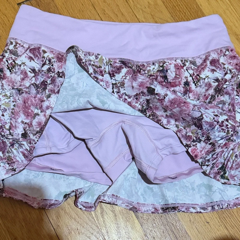 lululemon athletica Pink Floral Athletic Skirt